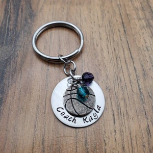 Basketball Coach Keychain, Coach Gift, Basketball Keychain, Personalized Coach Gift
