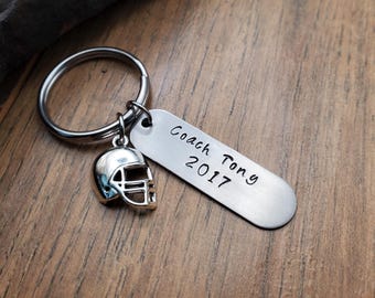 Football Coach Gift, Personalized Football Coach Keychain