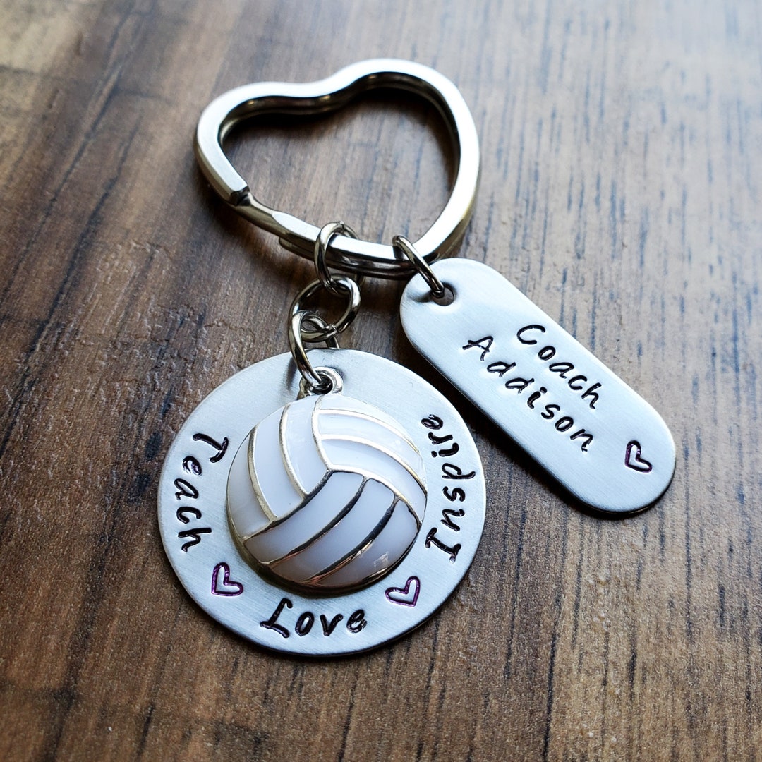 Volleyball Coach Gift Volleyball Coach Keychain Personalized Coach Gift
