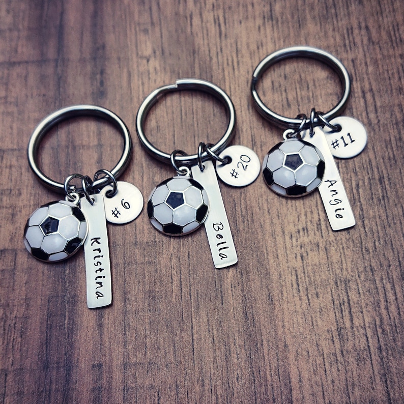 Soccer Keychain Soccer Team Gift Boys Soccer Gift Girls Etsy