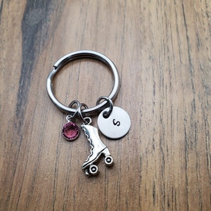 Roller Skater Keychain, Roller Skater Gift, Personalized Bag Charm, Roller Derby Gifts