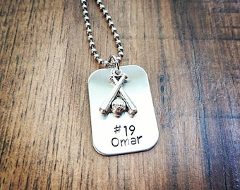 Baseball Necklace for Boys, Baseball Gifts, Personalized Baseball Team Gifts