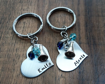 Cheer Senior Night Gift, Cheerleader Keychain, Bulk Team Gifts, Personalized Gift