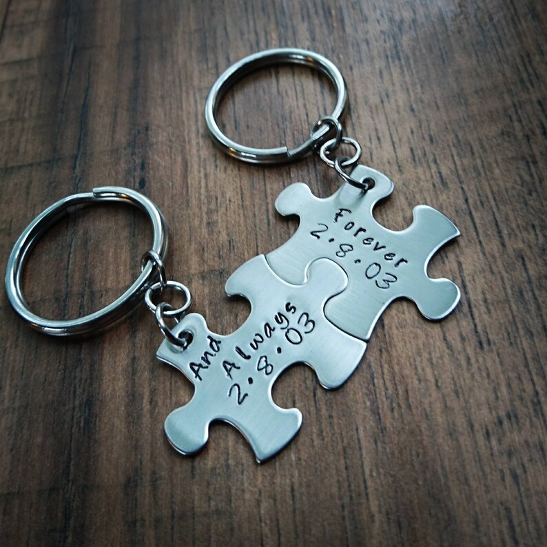 etsy puzzle piece keychain