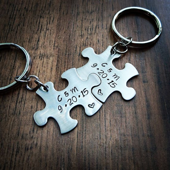 etsy puzzle piece keychain
