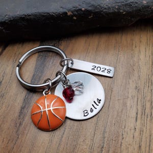 Personalized Basketball Senior Gift, Basketball Keychain, Custom Team Gifts