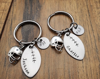 Football Team Gifts, Football Keychain, Personalized Senior Night Gift
