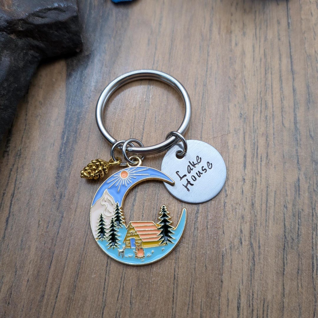 Cabin Keys Keychain, Personalized Lake House Gift, Cottage, 2nd Home ...