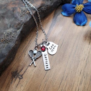 Lacrosse Mom Necklace, Lacrosse Nana Gift, Hand Stamped Personalized Jewelry