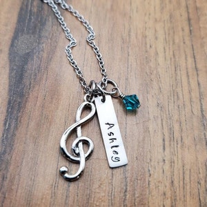 Personalized Marching Band Gift, Chorus Necklace, Music Lover Gift