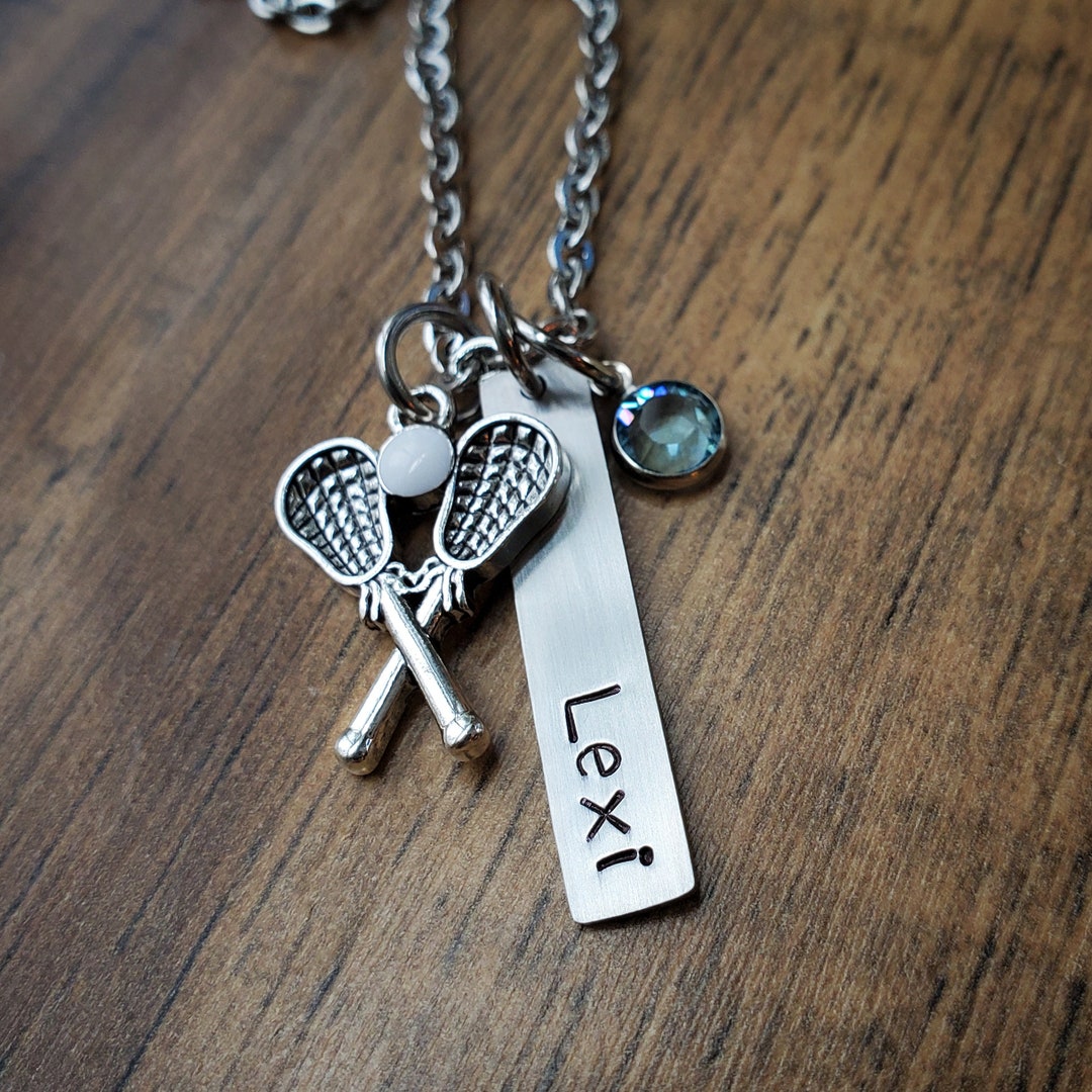 Collar de Lacrosse personalizado estampado a mano Regalo de Etsy España