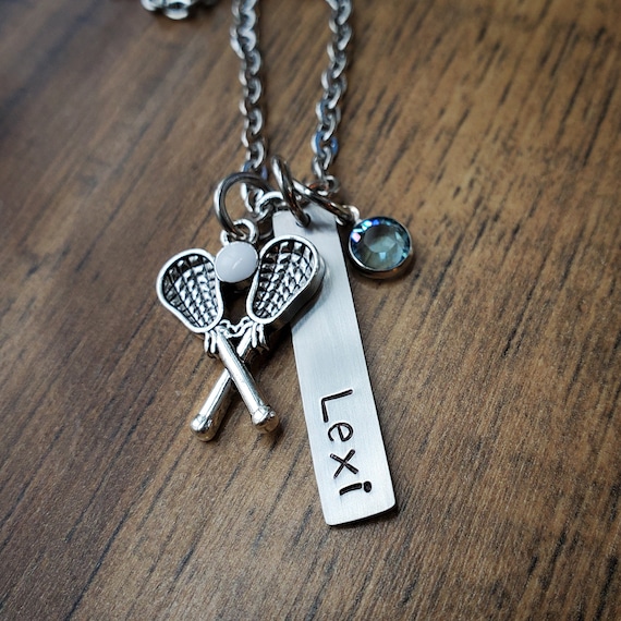 Collar de Lacrosse personalizado estampado a mano Regalo de Etsy España