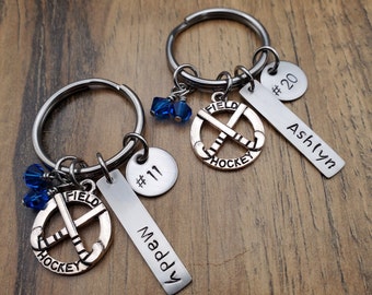 Field Hockey Keychain, Field Hockey Gift, Girls Field Hockey Gifts, Personalized Senior Gifts