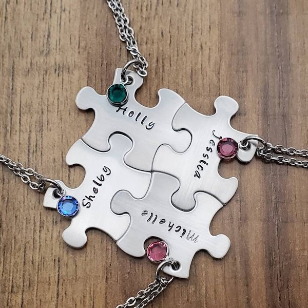 Best Friend Puzzle Necklace, Family Puzzle Gifts, Bridal Party Gifts, Best Friends Gift