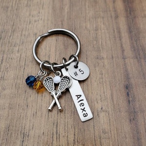 Lacrosse Senior Gift, Lacrosse Keychain, Team Gifts Bulk, Personalized Lacrosse Gift for girls