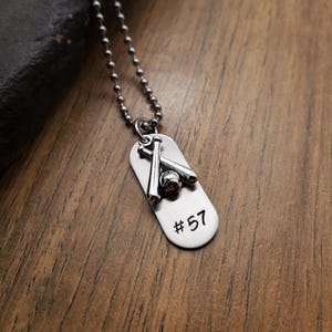 Hand Stamped Personalized Baseball Necklace - Boys Baseball Team Gift - Baseball Gifts