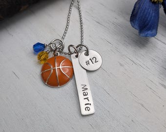 Basketball Necklace - Basketball Gift for Girls - Basketball Senior Gift