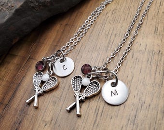 Lacrosse Necklace, Lacrosse Gift for Girls, Personalized Lacrosse Jewelry