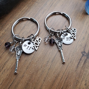 Lacrosse Gifts, Lacrosse Keychain, Lacrosse Senior Gifts, Personalized Lax Gift