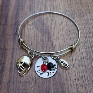 Football Bracelet, Team Mom Gifts, Personalized Football Senior Mom Gifts