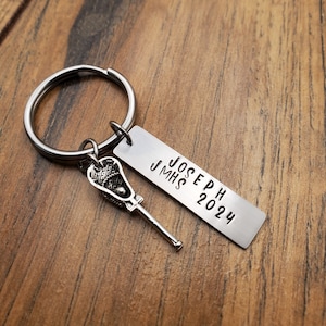 Lacrosse Senior Gifts, Lacrosse Keychain, Personalized Team Gifts For Boys