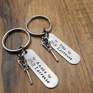 Personalized Lacrosse Keychain, Lacrosse Gift, Lacrosse Gift for Boys, Senior Team Gifts