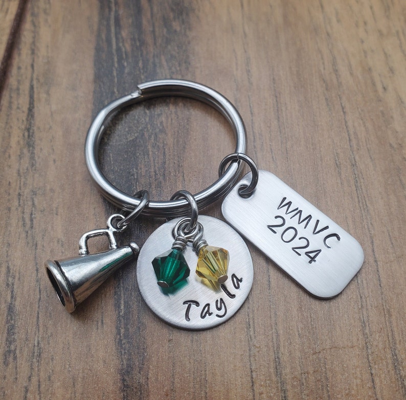 Personalized Cheerleading Senior Keychain