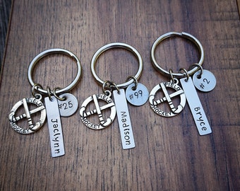 Field Hockey Keychain, Field Hockey Gifts,  Personalized Senior Night Gifts for Team
