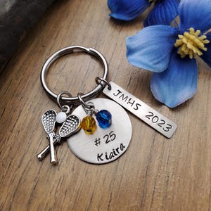 Lacrosse Keychain, Senior Night Team Gifts, Personalized Lacrosse Player Gift