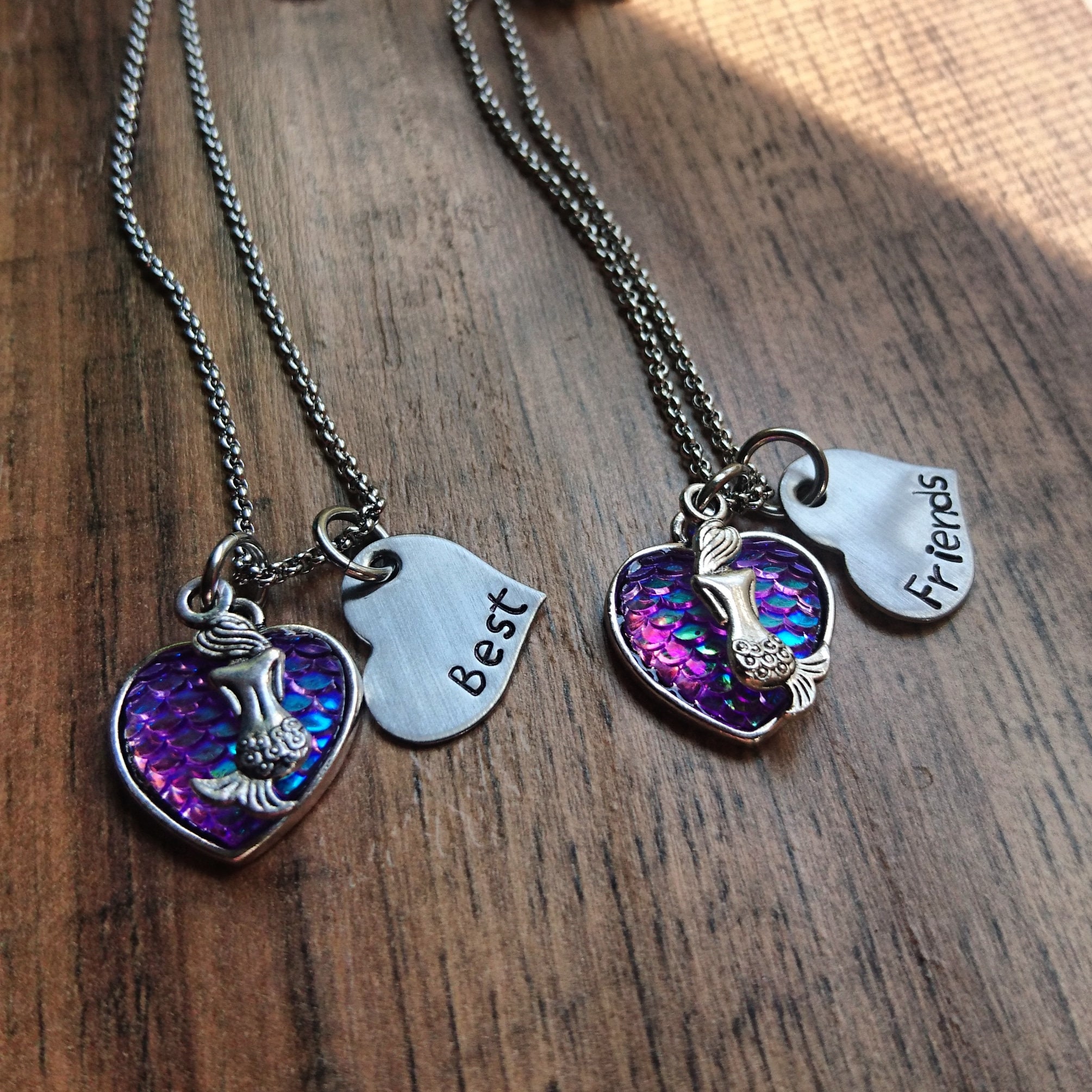 Mermaid best friend sale necklaces