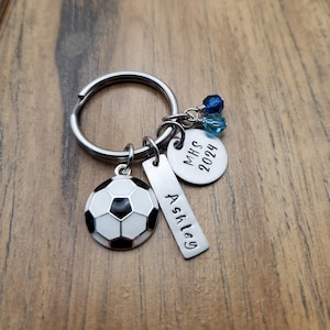 Soccer Senior Gift for Girls, Soccer Keychain, Personalized Team Gifts