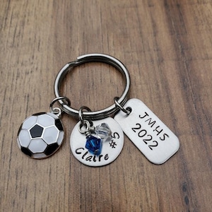 Soccer Senior Gifts, Soccer Keychain, Personalized Soccer Team Gifts