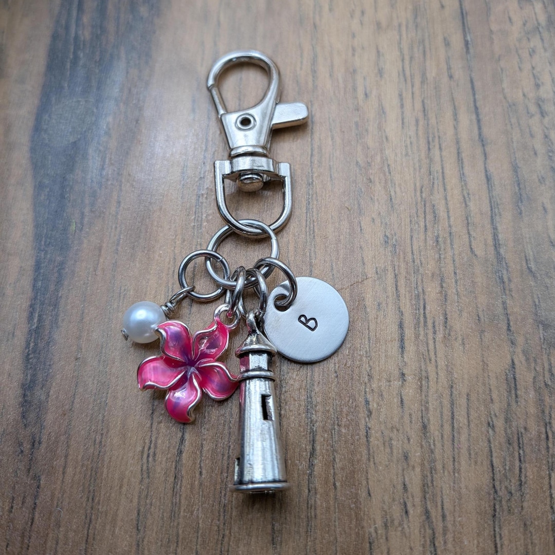 Lighthouse Keychain, Lighthouse Gift, Personalized Beach Themed Bag ...