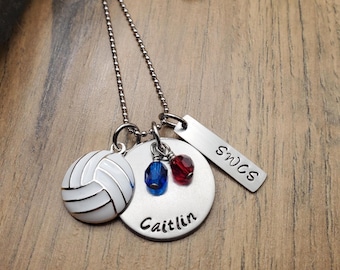 Volleyball Gift, Volleyball Necklace,  Personalized Volleyball Senior Night Gift