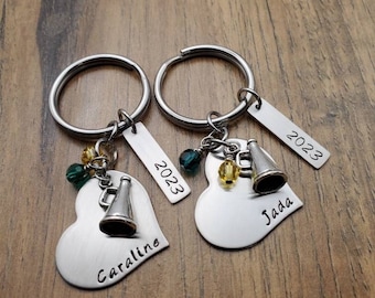 Personalized Cheer Keychain, Cheerleader Gifts, Senior Night Gifts