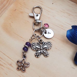 Butterfly Keychain, Butterfly Gift, Personalized Bag Charm, Nature Inspired Gifts