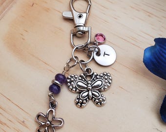 Butterfly Keychain, Butterfly Gift, Personalized Bag Charm, Nature Inspired Gifts