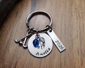 Field Hockey Gifts, Persaonlized Field Hockey Keychain, Senior Night Gifts