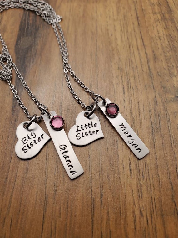 Sisters birthstone necklace deals
