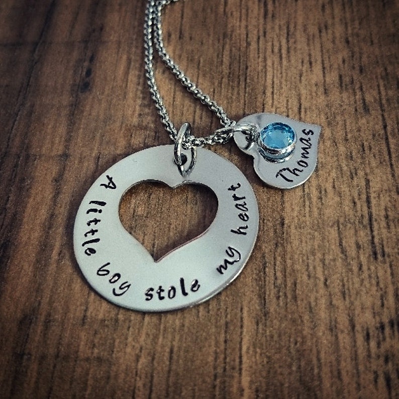 A Little Boy Stole My Heart Necklace Mom Necklace Hand Etsy