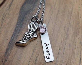 Track and Field Gifts - Track and Field Necklace - Runner Gift - Track Senior Gift - Hand Stamped Personalized