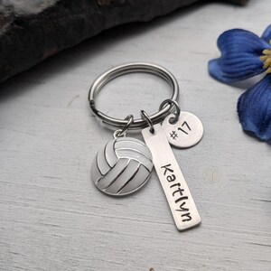 Volleyball Keychain, Personalized Girls Volleyball Gift, Volleyball Senior Night Gift image 5