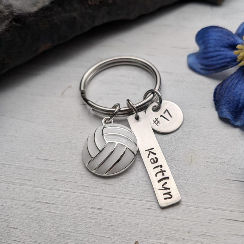Volleyball Keychain, Personalized Girls Volleyball Gift, Volleyball Senior Night Gift image 5