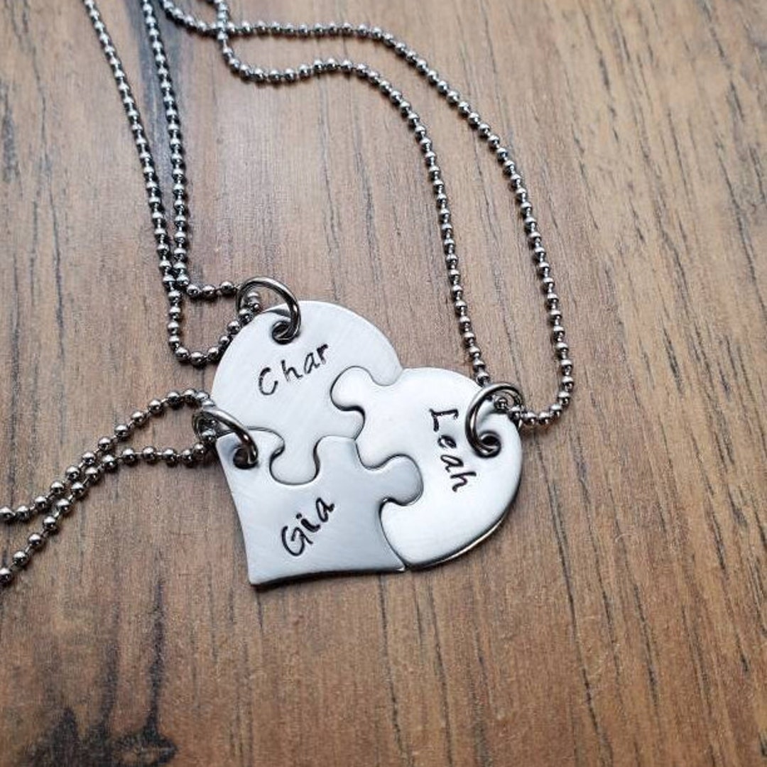 3 Piece Friend Necklace Set BFF Gifts 3 Sisters Necklace Set