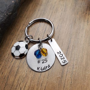 Personalized Soccer Keychain - Soccer Gifts - Soccer Gift Ideas - Soccer Senior Night Gifts