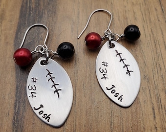 Football Earrings, Personalized Football Mom Gifts, Football Jewelry