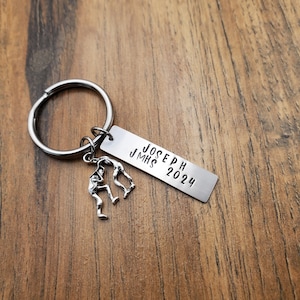Wrestling Gifts for Boys, Wrestling Keychain, Senior Night Gifts, Personalized 8th Grade Gifts