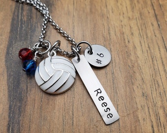 Volleyball Necklace, Volleyball Gift, Personalized Team Gift