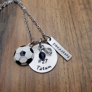 Soccer Necklace, Soccer Team Gifts for Girls, Personalized Soccer Jewelry