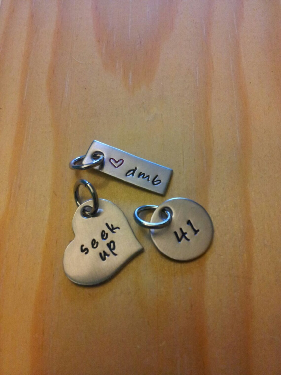 Hand Stamped Charms Etsy